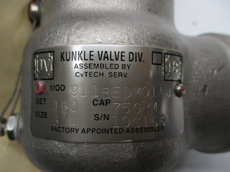 KUNKLE VALVE 911BEDM01AJE0150 NSNP