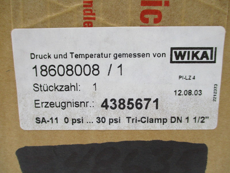 WIKA 18608008/1 4385671 NSFS