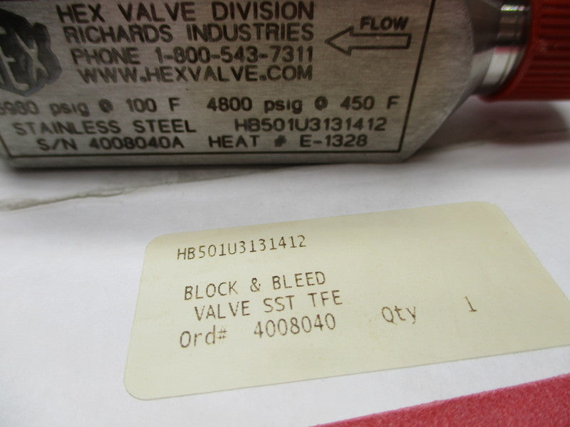 HEX VALVE HB501U3131412 NSMP