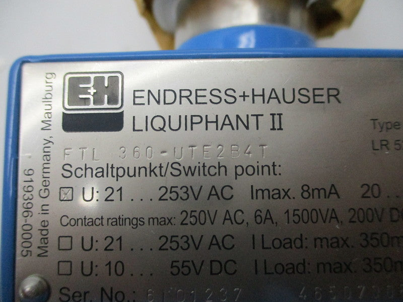 ENDRESS+HAUSER FTL360-UTE2B4T 21-253VAC NSNP