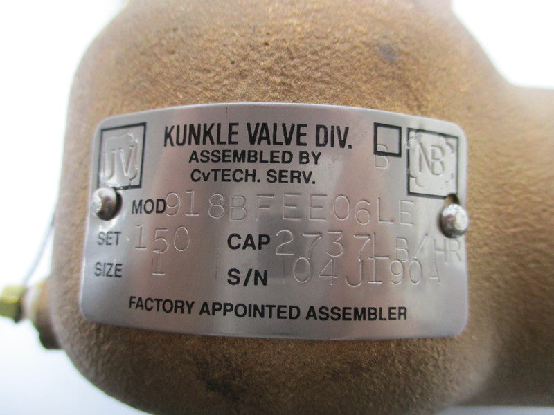 KUNKLE VALVE 918BFEE06LE150 NSNP