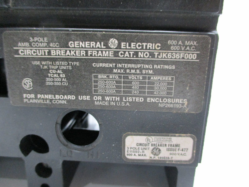 GENERAL ELECTRIC TJK636F000 600A 600VAC NSNP