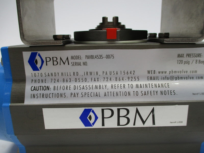 PBM PAVBL453S-0075 120PSI (AS PICTURED) NSNP