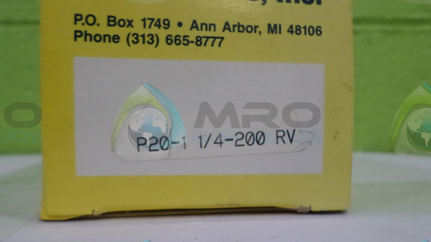 FLOW EZY INC. P20-1-1/4-200-RV FILTER *NEW IN BOX*