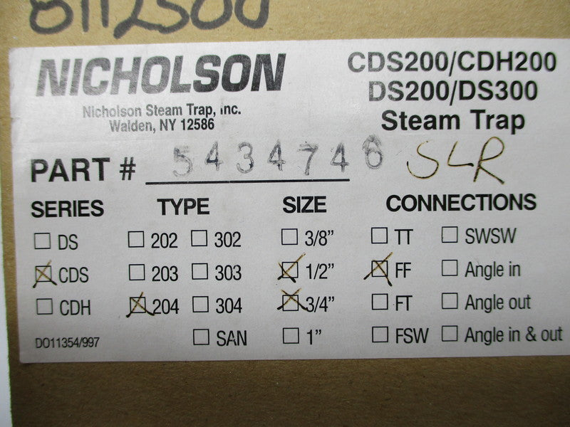 NICHOLSON 5434746 CDS204 NSMP