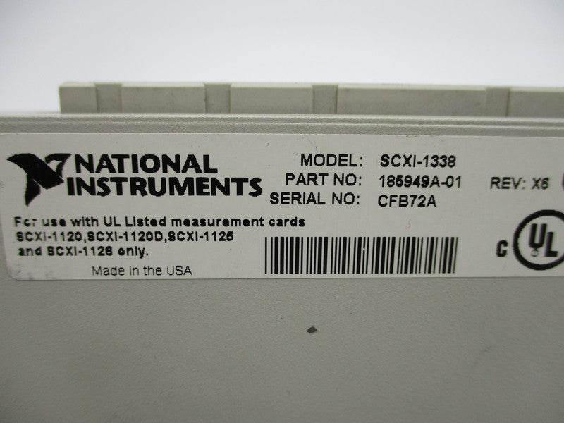NATIONAL INSTRUMENTS SCXI-1338 UNMP