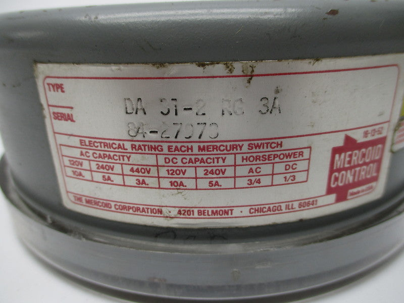 MERCOID CONTROL DA31-2RG3A 400VAC 3A UNMP