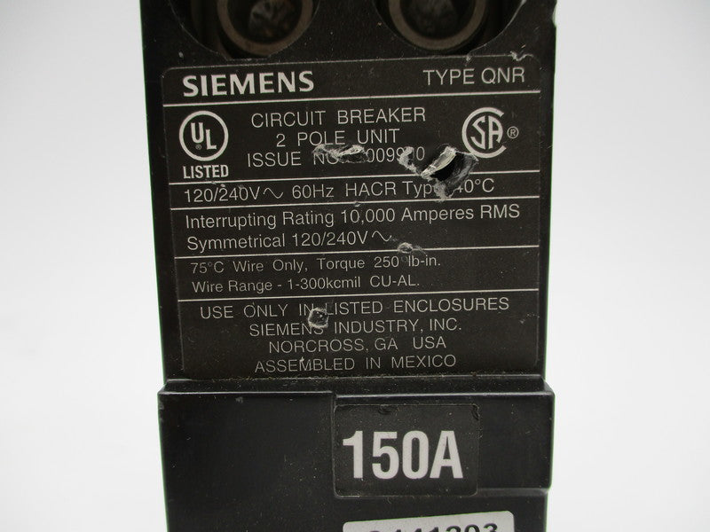 GENERAL ELECTRIC QNR2150 CIRCUIT BREAKER 150A 120/240V UNMP