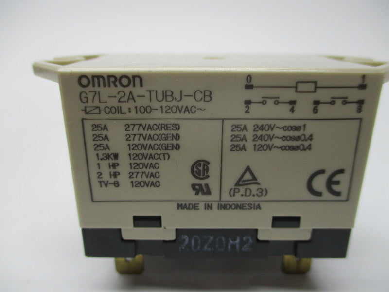 OMRON G7L-2A-TUBJ-CB RELAY 100/120VAC UNMP