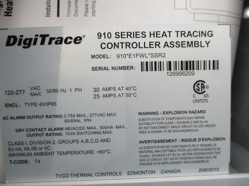 DIGITRACE 4X/IP65 910*E1FWL*SSR2 NSNP