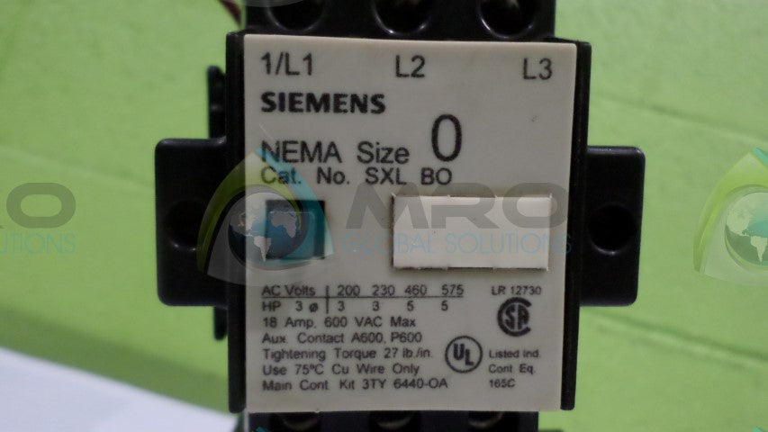 SIEMENS SXL-BO CIRCUIT BREAKER *USED*