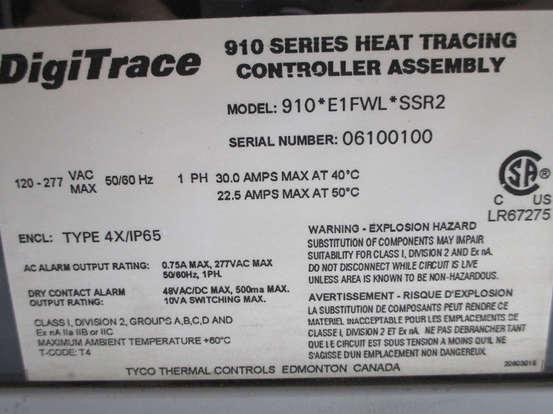 DIGITRACE 4X/IP65 910*E1FWL*SSR2 UNMP