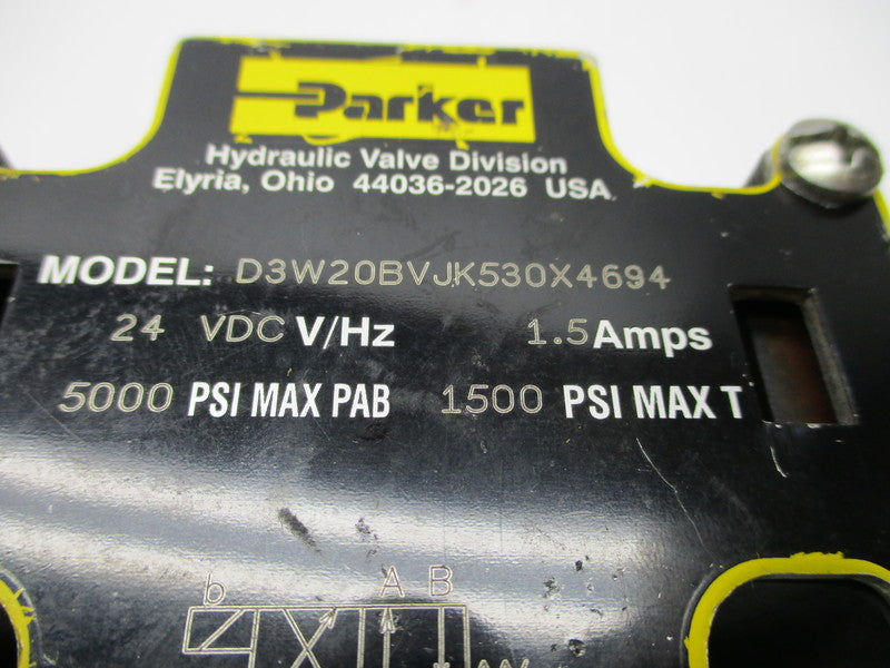 PARKER D3W20BVJK530X4694 W/ C0920079 NSNP