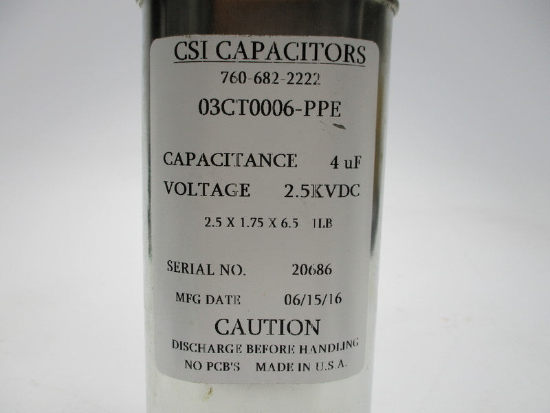 CSI CAPACITORS 03CT0006-PPE NSNP