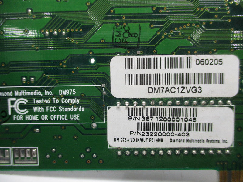 DIAMOND MULTIMEDIA SYSTEMS 23220000-403 UNMP