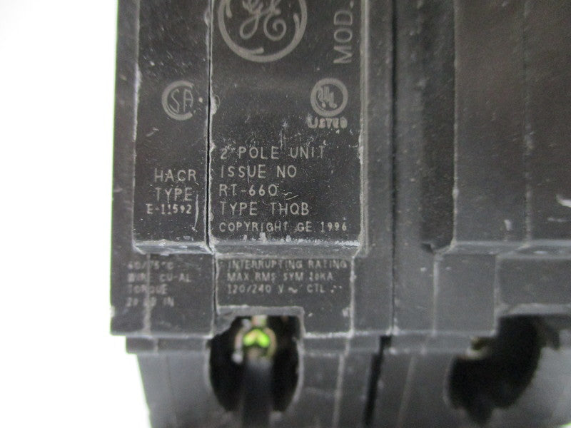 GENERAL ELECTRIC THQB220 20A, 120/240VAC UNMP