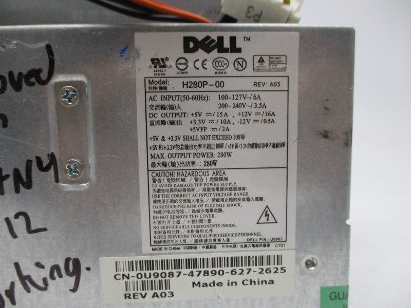 DELL H280P-00 REV. A03 UNMP