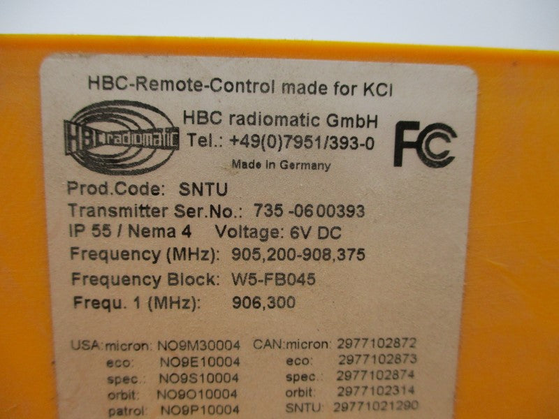 HBC RADIOMATIC SNTU (AS PICTURED) UNMP