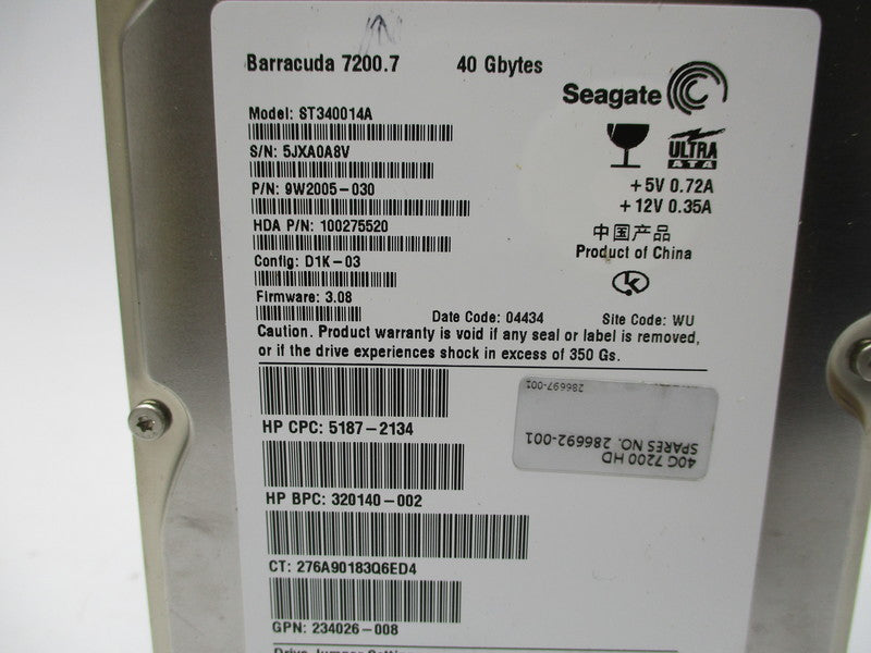 SEAGATE ST340014A 9W2005-030 NSNP