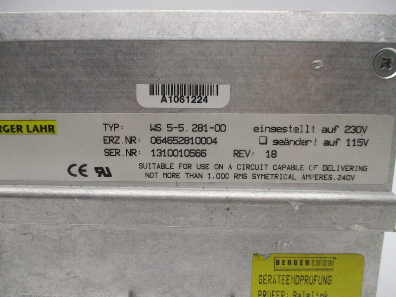 BERGER LAHR WS5-5.281-00 NSNP