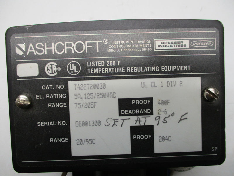 ASHCROFT T422T20030 NSNP