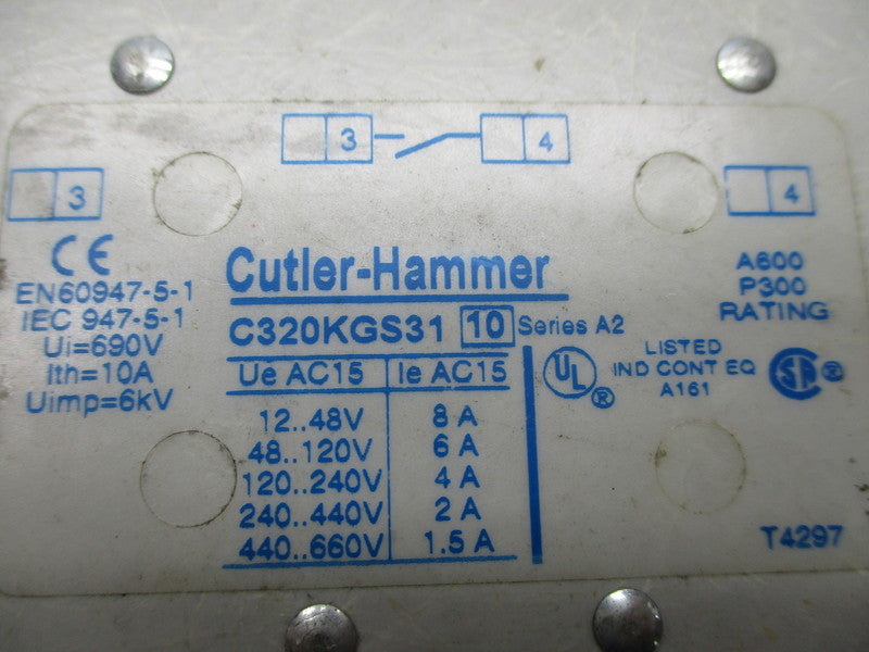 CUTLER HAMMER C320KGS31 UNMP