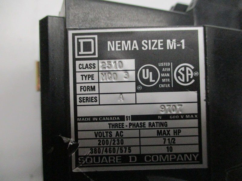 SQUARE D 2510-MC03 SER. A NSNP