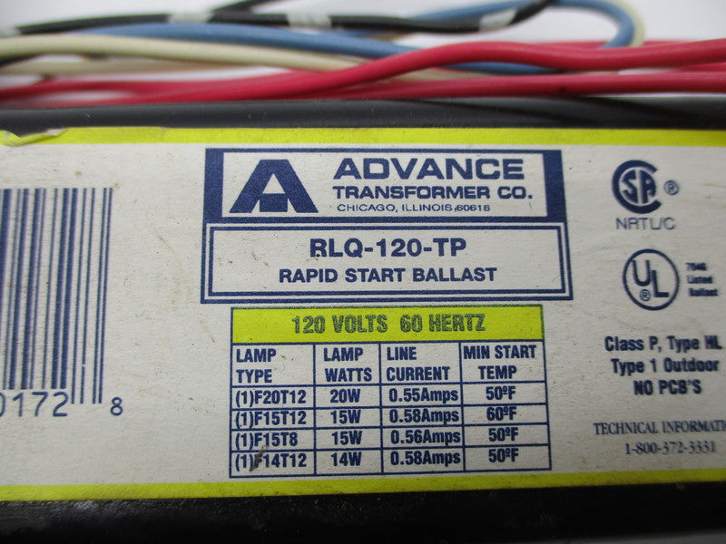 ADVANCE TRANSOFRMER RLQ120TP NSNP