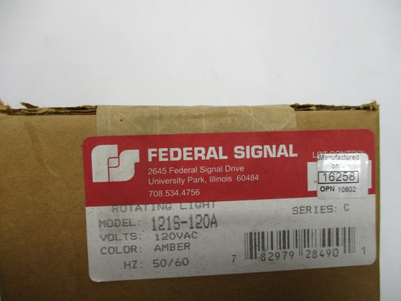FEDERAL SIGNAL 121S-120A NSFS
