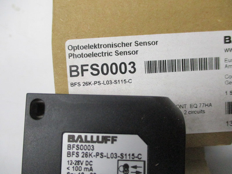 BALLUFF BFS26K-PS-L03-S115-C BFS0003 NSMP