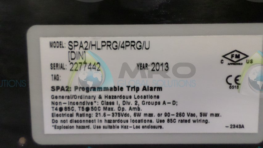 MOORE SPA2/HLPRG/4PRG/U PROGRAMMABLE ALARM *NEW NO BOX*
