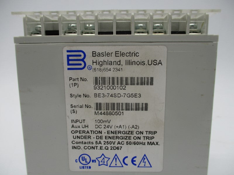 BASLER ELECTRIC BE3-74SD-7G5E3 NSNP