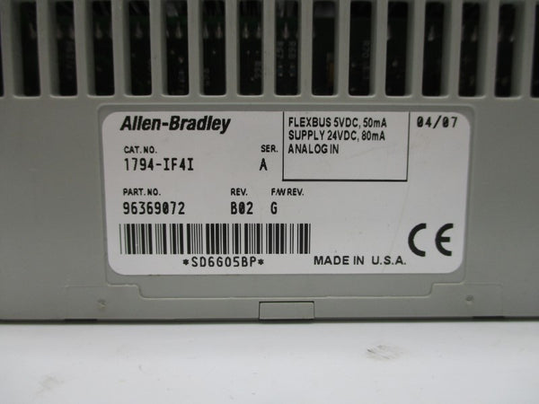 ALLEN BRADLEY 1794-IF4I SER. A F/W: G NSNP