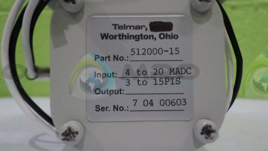 TELMAR 512000-15 PNEUMATIC TRANSMITTER *NEW NO BOX*