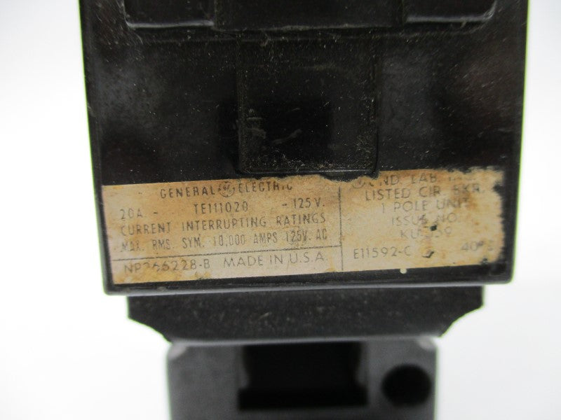 GENERAL ELECTRIC TE111020 20A 125V UNMP