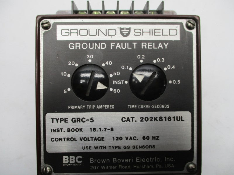 BROWN BOVERI ELECTRIC 202K8161UL GRC-5 NSNP
