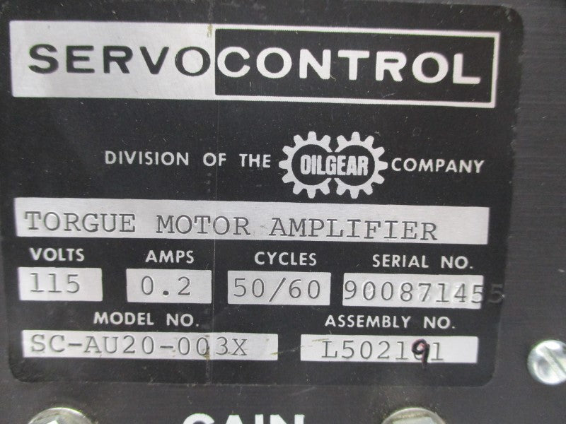 OILGEAR SC-AU20-003X NSNP
