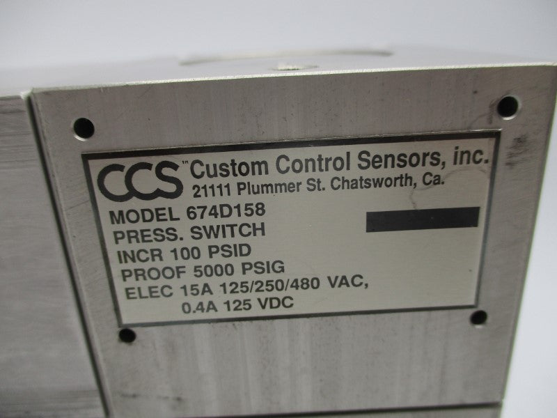 CUSTOM CONTROL SENSORS 674D158 NSNP