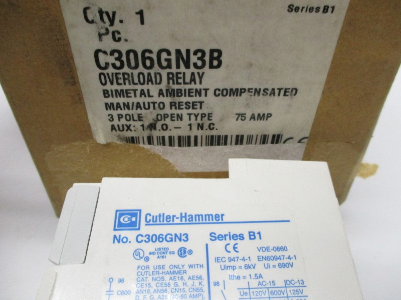 CUTLER HAMMER C306GN3B SER. B1 NSMP