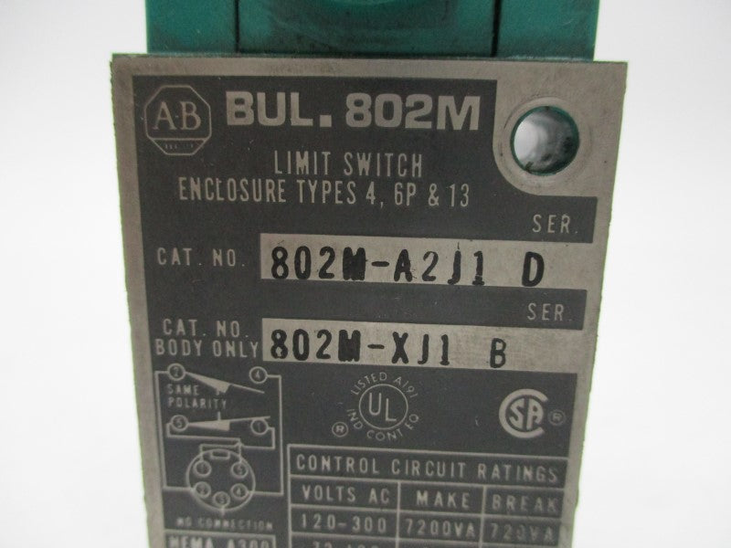 INDUSTRIAL SPARE PART 802M-A2J1 SER. D UNMP
