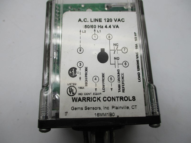 WARRICK CONTROLS 16MM1B0 120VAC UNMP