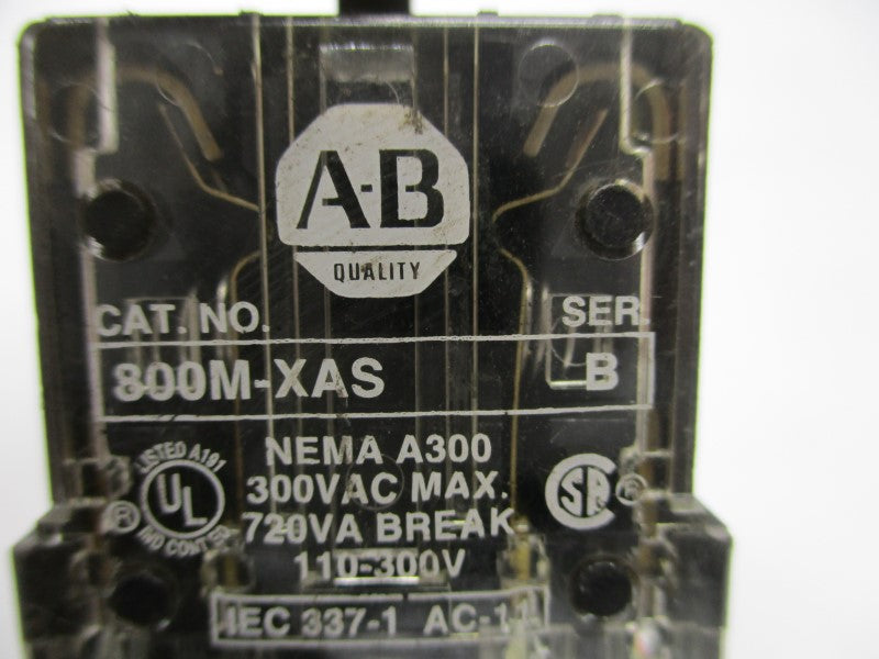 ALLEN BRADLEY 800M-XAS SER. B UNMP