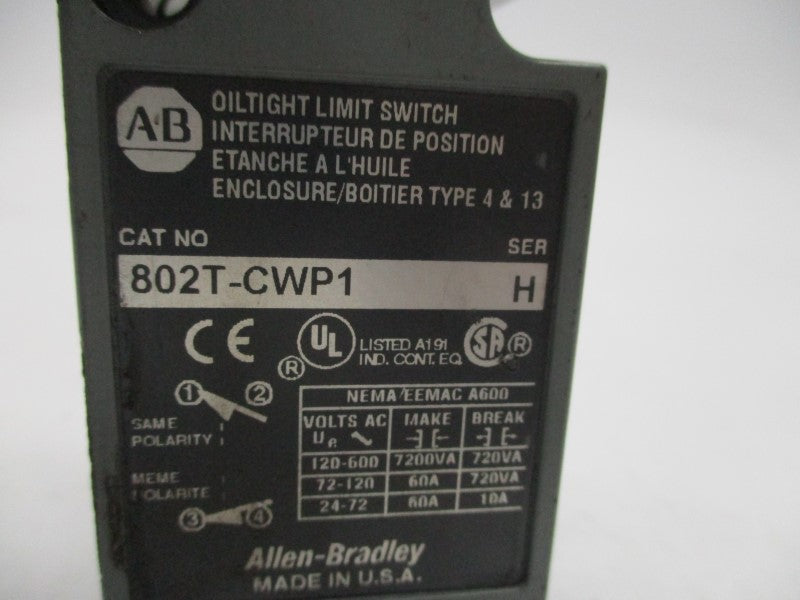 INDUSTRIAL SPARE PART 802T-CWP1 SER. H UNMP