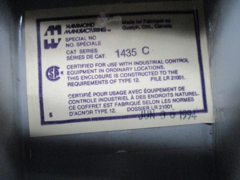 HAMMOND MANUFACTURING 1435C NSNP