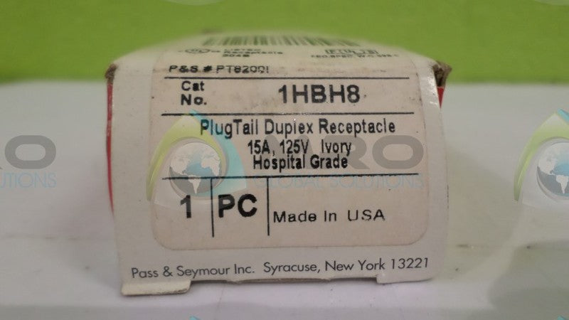 PASS & SEYMOUR 1HBH8 PLUGTAIL DUPLEX RECEPTACLE  NSMP