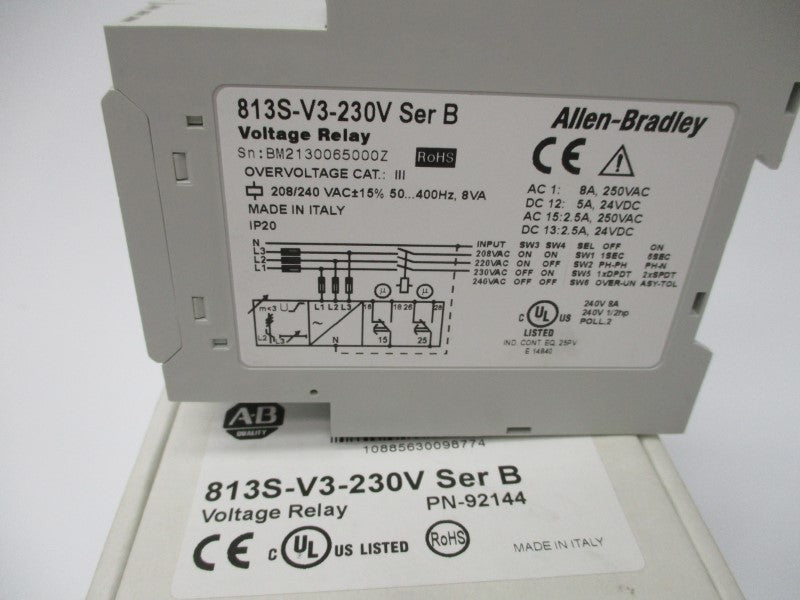ALLEN BRADLEY 813S-V3-230V SER. B 208/240VAC NSMP