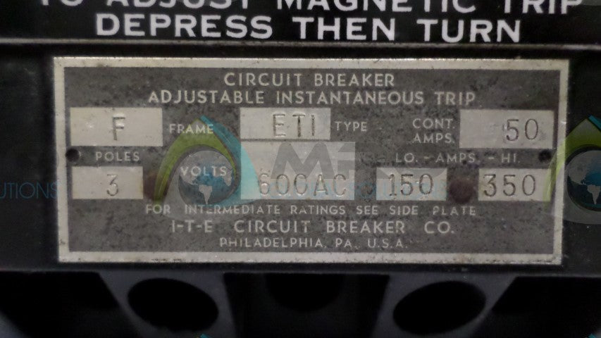 ITE ETI CIRCUIT BREAKER *USED*