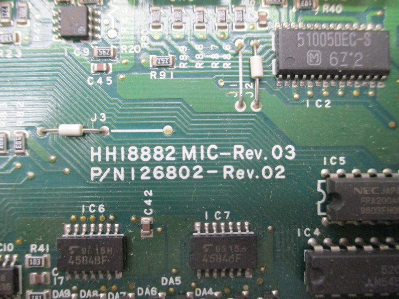 INDUSTRIAL SPARE PART HH18882MIC REV. 03 126802 REV. 02 UNMP
