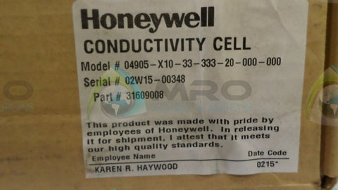 HONEYWELL 04905-X10-33-333-20-000-000 CONDUCTIVITY CELL * NEW IN BOX *