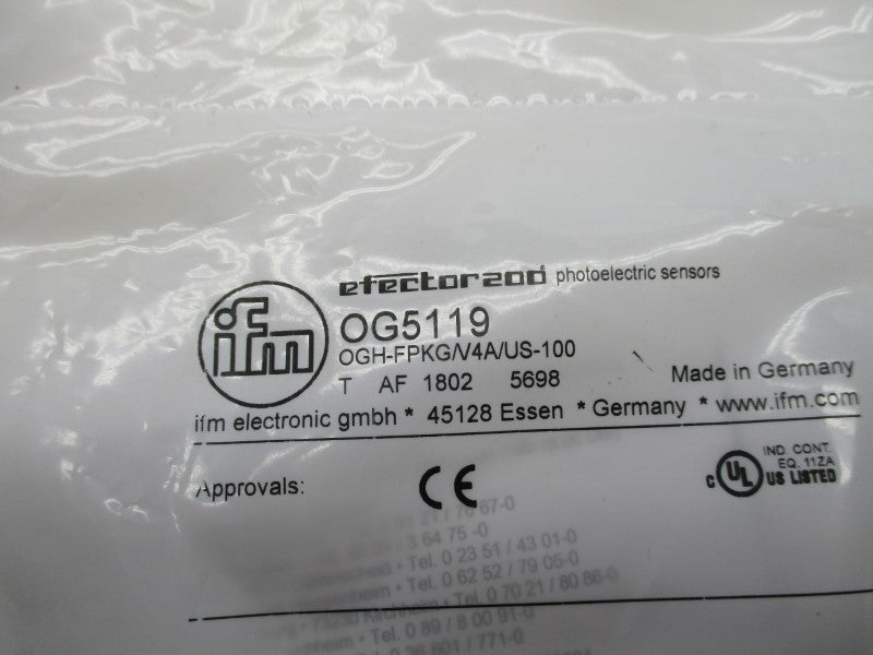 IFM EFECTOR OG5119 NSMP